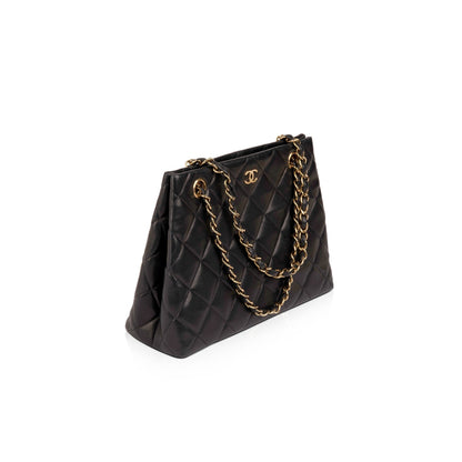 Chanel Vintage Small Quilted Leather CC Shoulder Bag