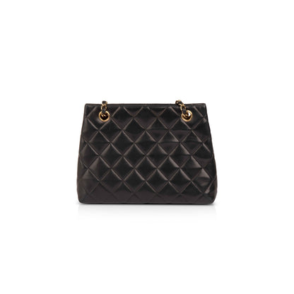 Chanel Vintage Small Quilted Leather CC Shoulder Bag