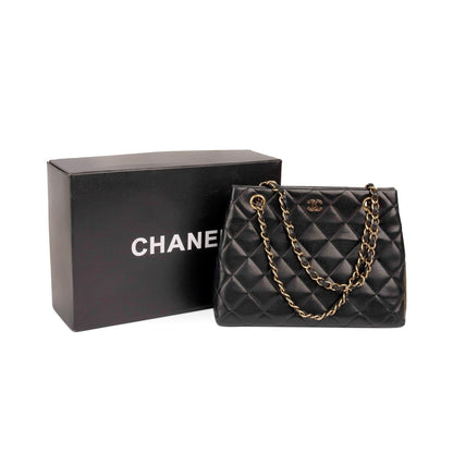 Chanel Vintage Small Quilted Leather CC Shoulder Bag