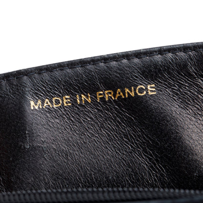Chanel Vintage So Black Quilted Suede Classic Square Mini Flap Bag