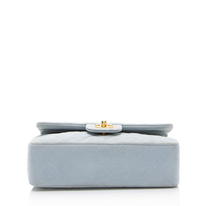Chanel Vintage Suede Classic Small Double Flap Bag