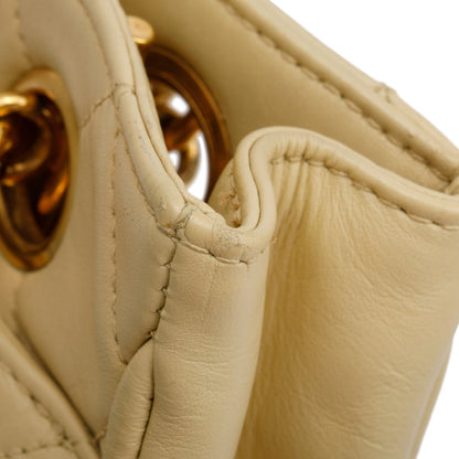 Chanel Vintage Yellow Calfskin Leather Chain Tote