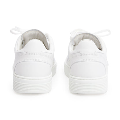 Chanel White Calfskin Leather CC Logo Low Sneakers, Size 37.5