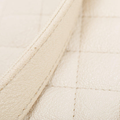 Chanel White Calfskin Leather Medium Boy Bag