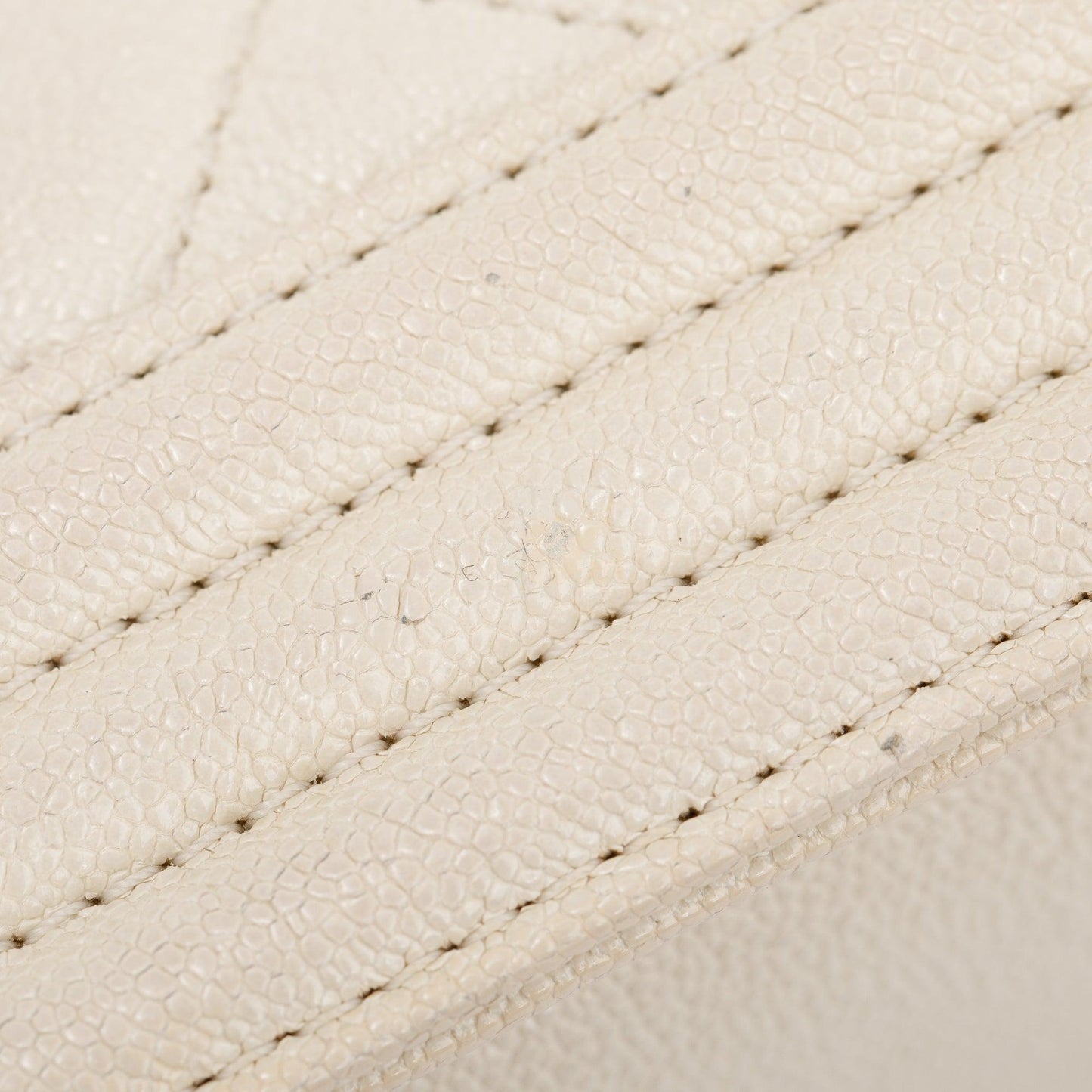 Chanel White Calfskin Leather Medium Boy Bag