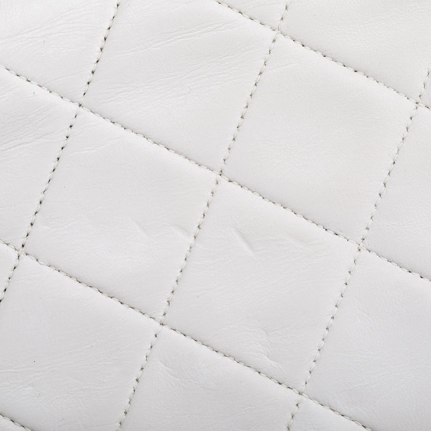 Chanel White Calfskin Leather Medium Diana Flap Bag
