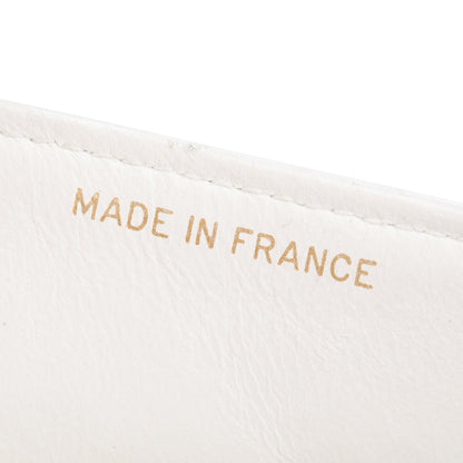 Chanel White Calfskin Leather Medium Diana Flap Bag