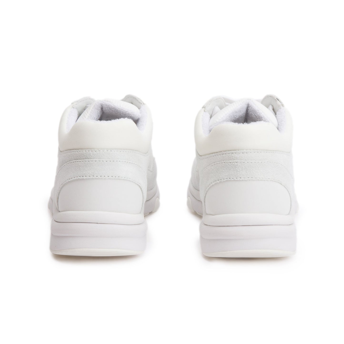 Chanel White Calfskin Nylon Suede CC Logo Sneakers, Size 37.5