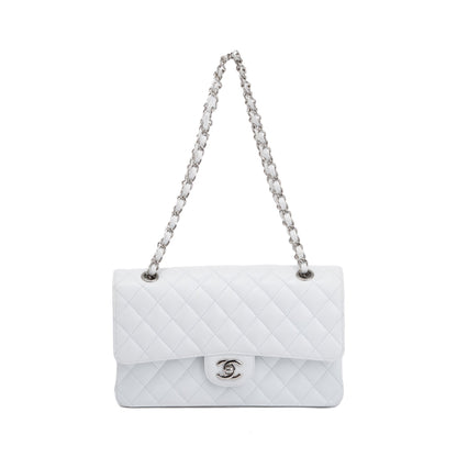 Chanel White Caviar Classic Medium Double Flap Bag
