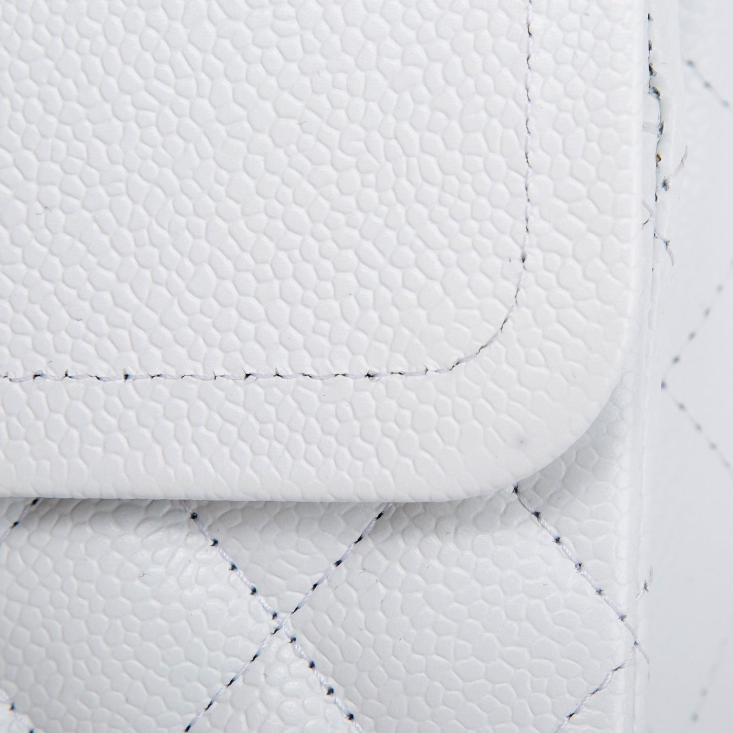 Chanel White Caviar Classic Medium Double Flap Bag