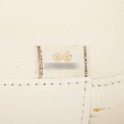 Chanel White Multicolor Calfskin Leather La Pausa Tassel Clutch Crossbody Bag