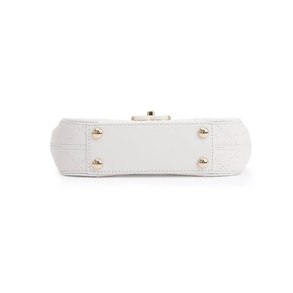 Chanel White Quilted Calfskin Leather CC Flap Crossbody Bag