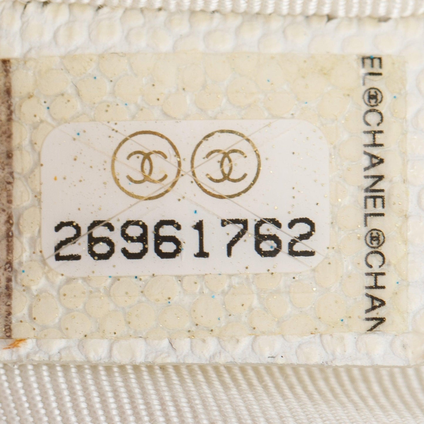 Chanel White Quilted Caviar Leather Medium O-Case Clutch