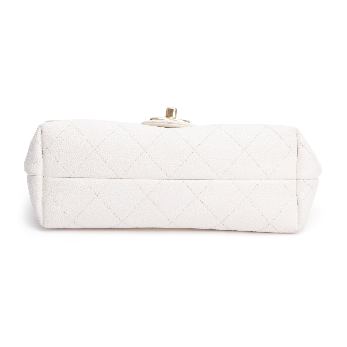 Chanel White Quilted Caviar Leather Small City Walk Flap Bag