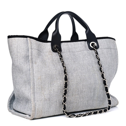 Chanel Woven Straw Raffia Medium Deauville Tote