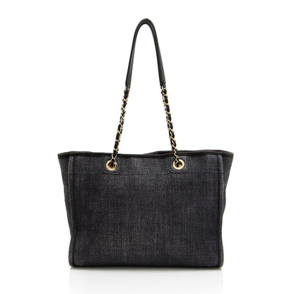 Chanel Woven Straw Deauville Small Tote