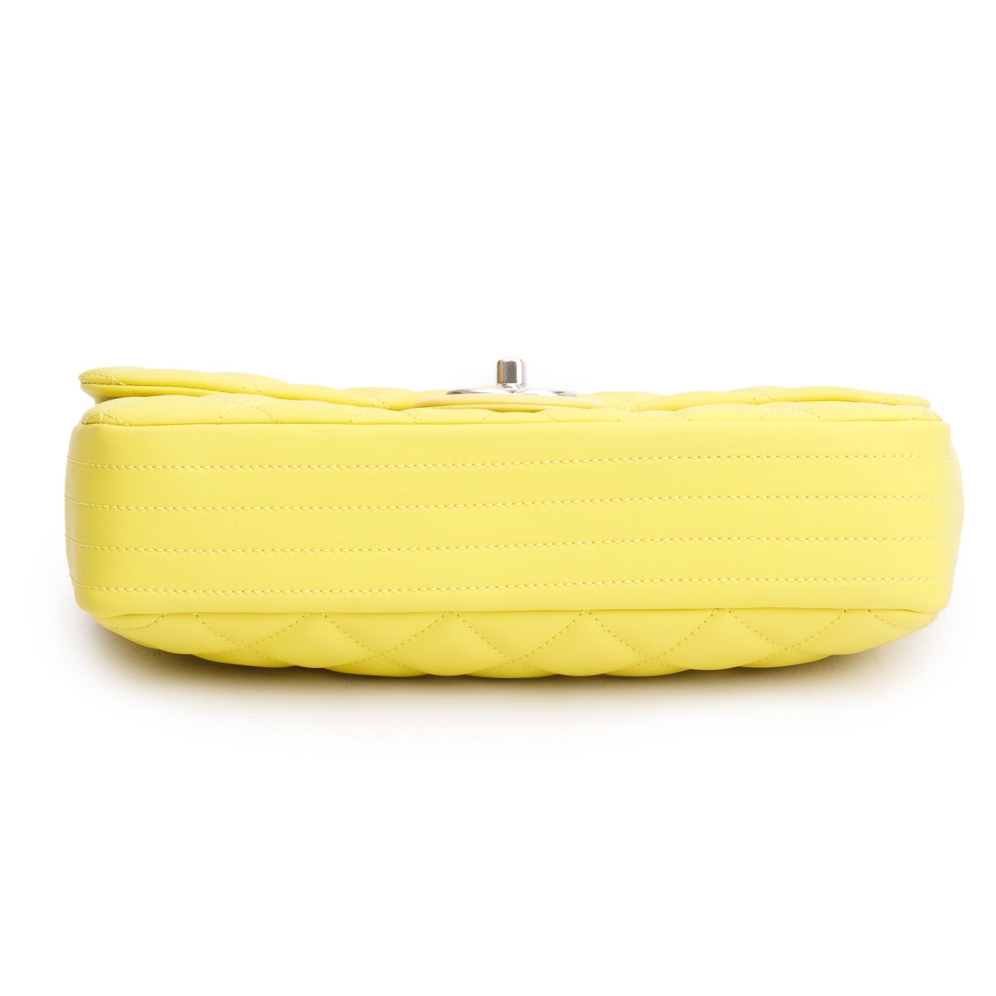 Chanel Yellow Quilted Lambskin Leather Medium Rain Flap Bag