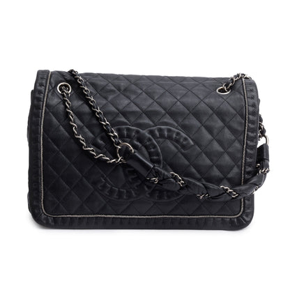 Chanel Black Caviar Leather Istanbul Flap Bag