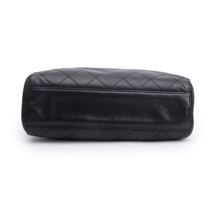 Chanel Black Quilted Calfskin Leather CC Shoulder Bag