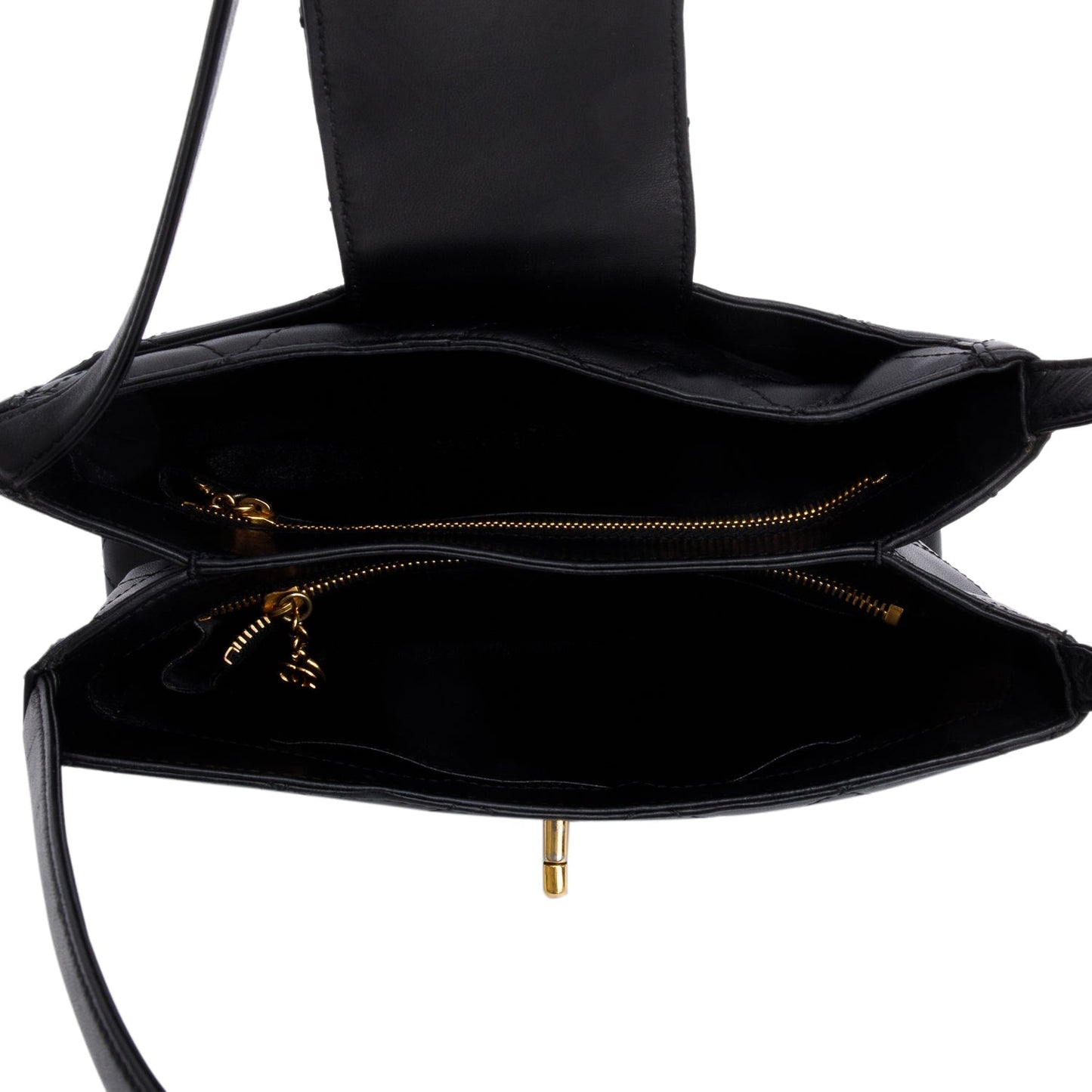 Chanel Black Quilted Calfskin Leather CC Shoulder Bag