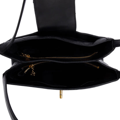 Chanel Black Quilted Calfskin Leather CC Shoulder Bag