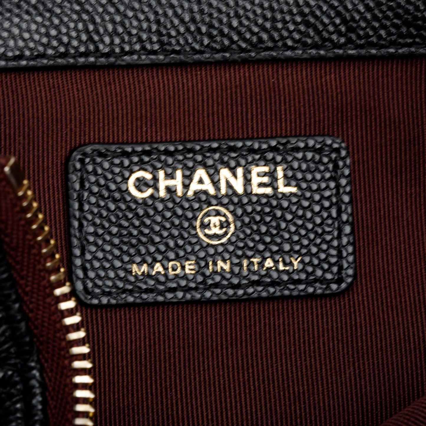 Chanel 2021 Black Caviar Quilted O-Case