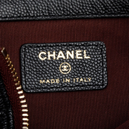 Chanel 2021 Black Caviar Quilted O-Case