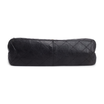 Chanel Black Quilted Calfskin Leather 2.55 Reissue 227 Double Flap Bag
