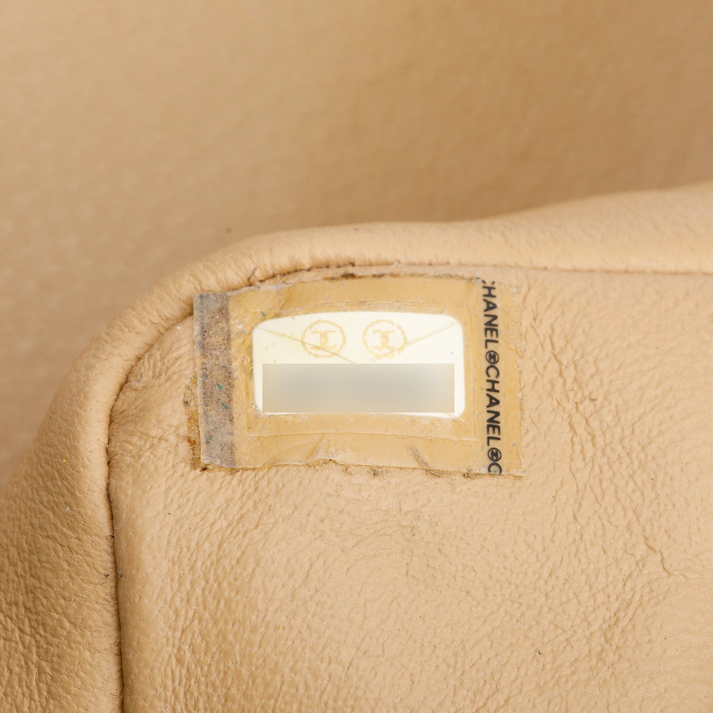 Chanel Beige Caviar Jumbo Square Single Flap Bag