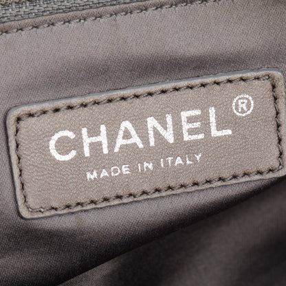 Chanel Black Bubble Quilt Lambskin Leather Medium Bowler Bag