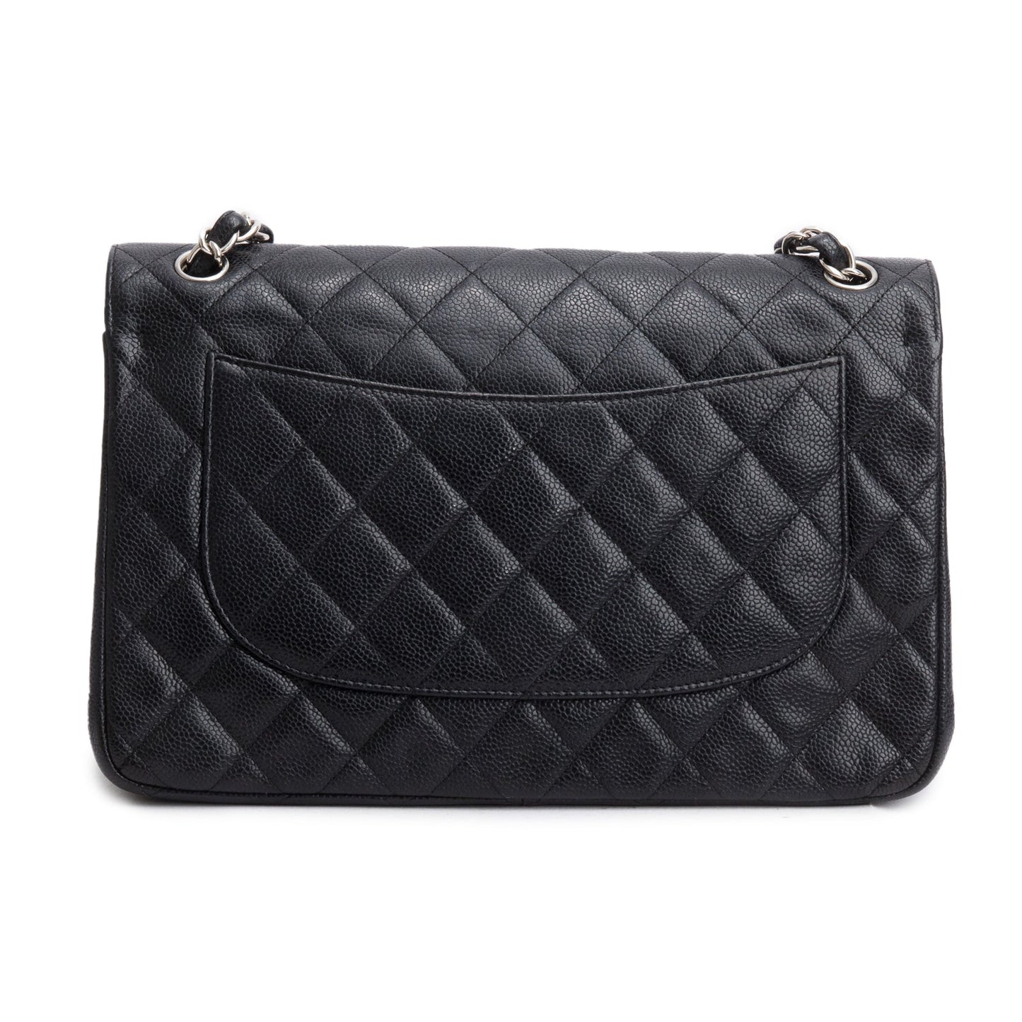 Chanel Black Caviar Leather Classic Jumbo Double Flap Bag