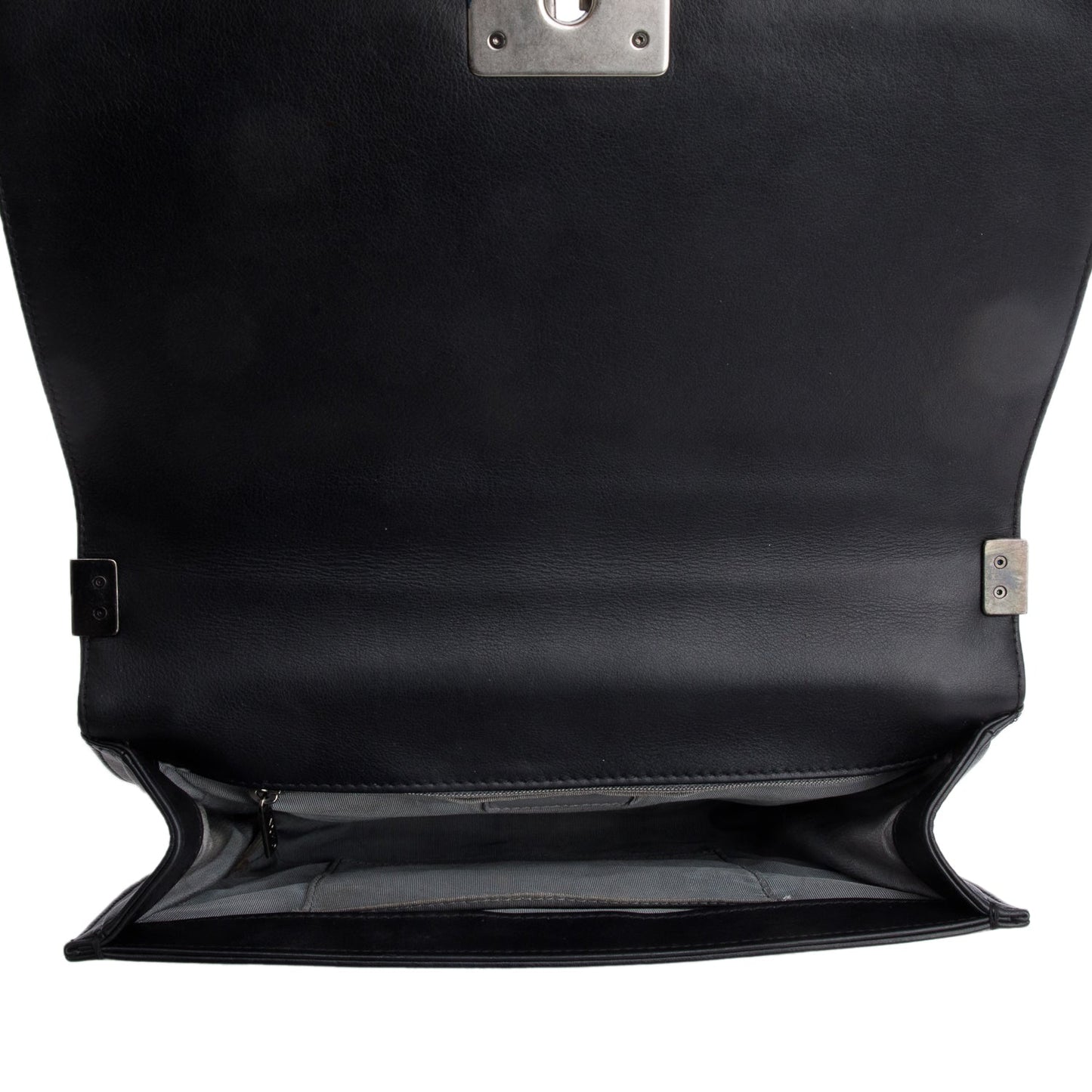 Chanel Black Quilted Lambskin Leather Large Boy Bag