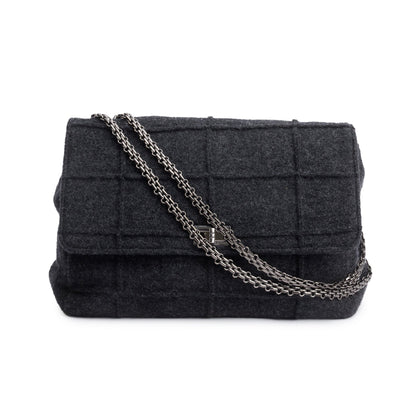 Chanel Grey Wool Identification Reissue Flap Bag