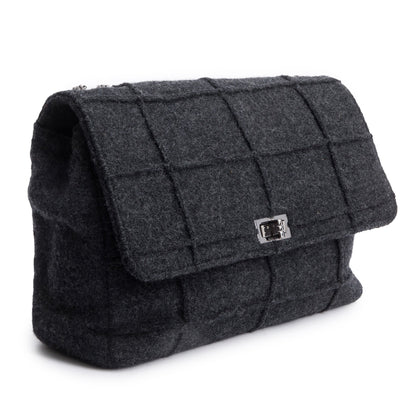 Chanel Grey Wool Identification Reissue Flap Bag