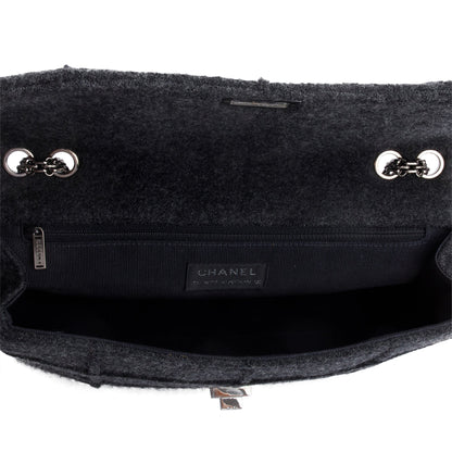 Chanel Grey Wool Identification Reissue Flap Bag