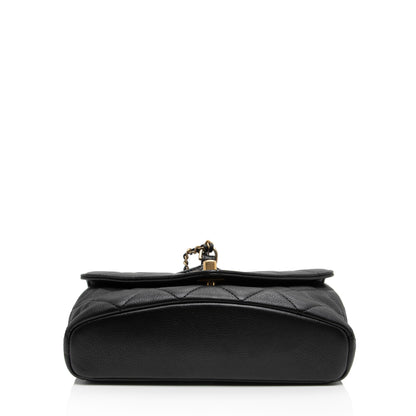 ChanelÂ Calfskin Quilted Carry With Chic Flap Waist Bag (SHF-zM1SNQ)