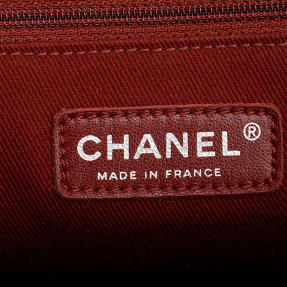 Chanel Metallic Silver Aged Calfskin Leather Large Pondicherry Flap Bag