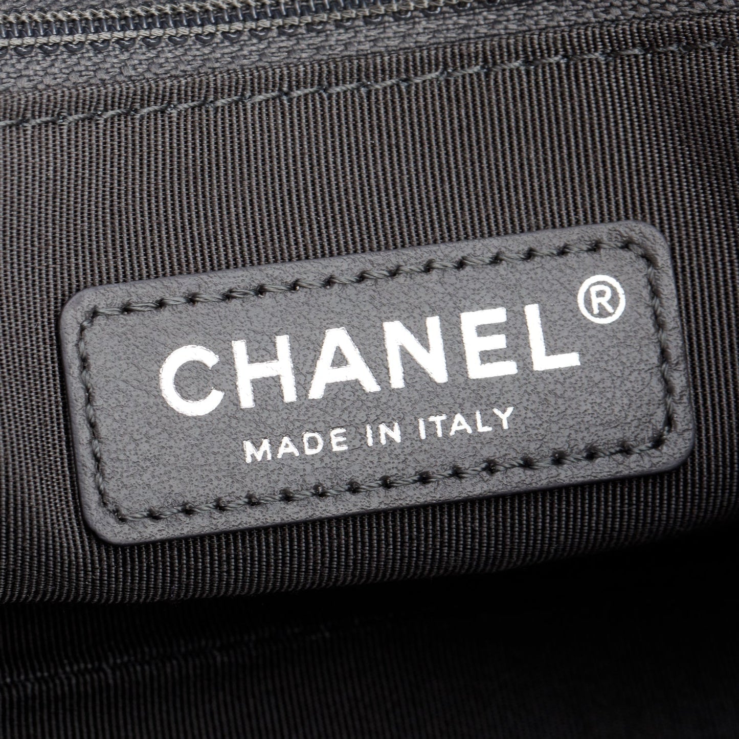 Chanel Grey Calfskin Chain 20s Signature Bowling Bag