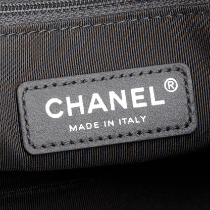 Chanel Grey Calfskin Chain 20s Signature Bowling Bag