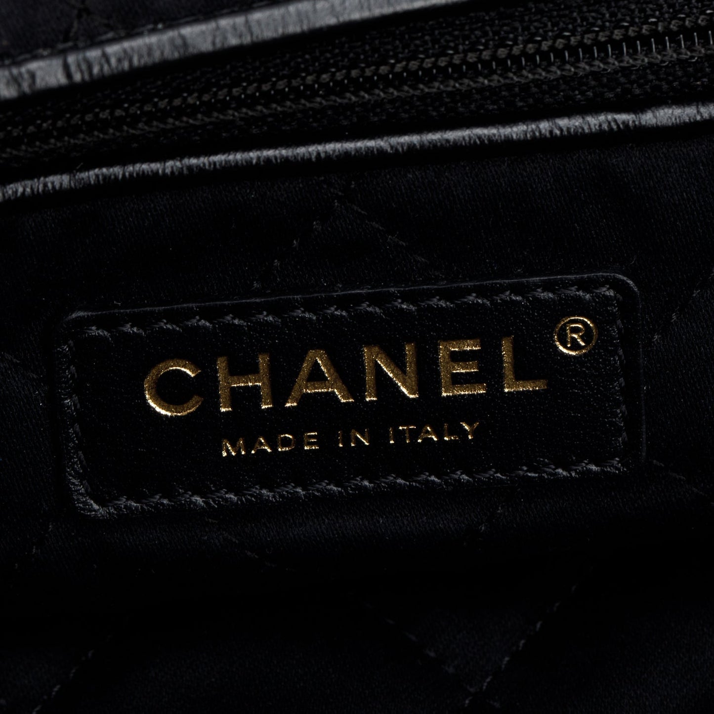 Chanel Black Shiny Calfskin Leather Chanel 22 Hobo
