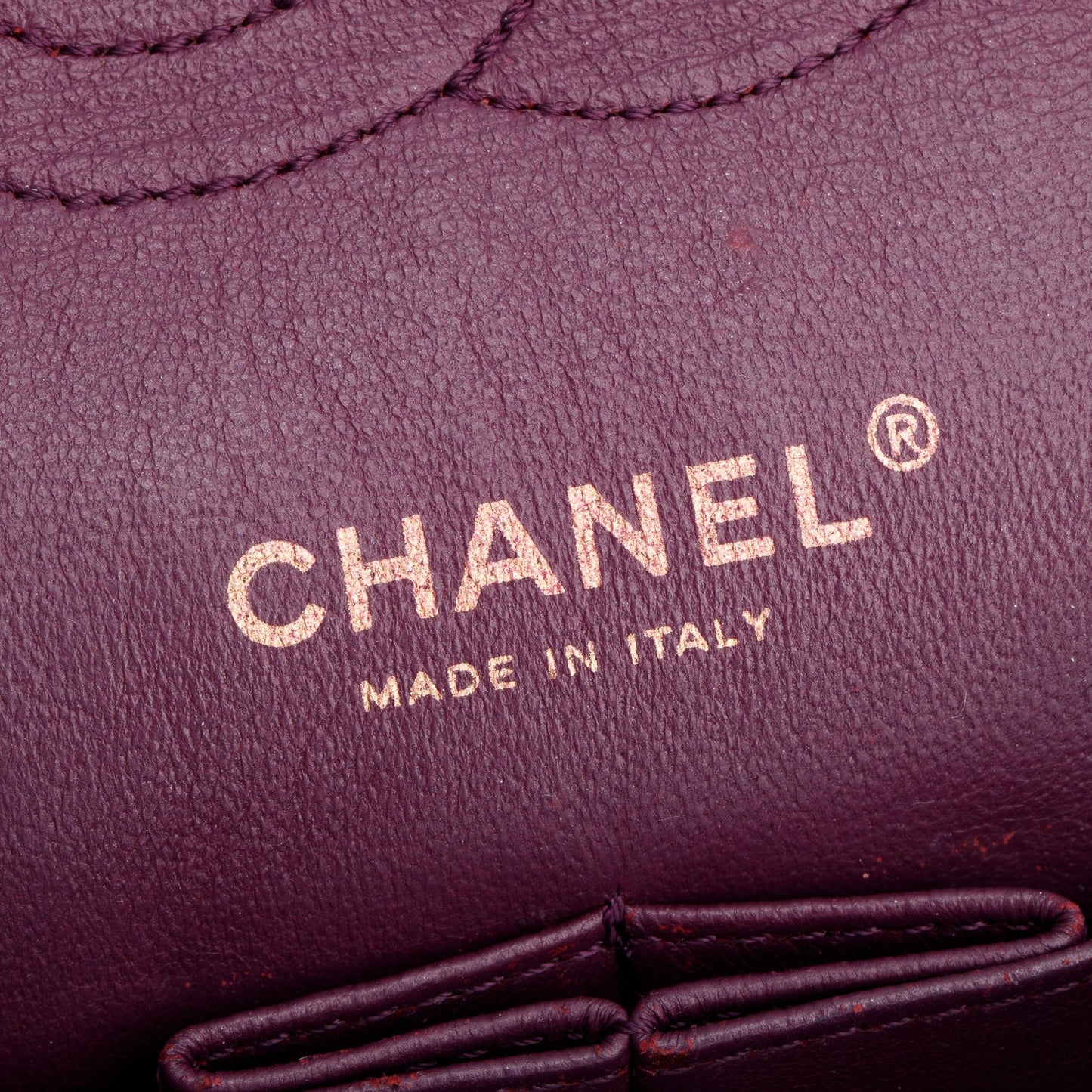 Chanel Purple Quilted Calfskin Leather Classic Medium Double Flap Bag