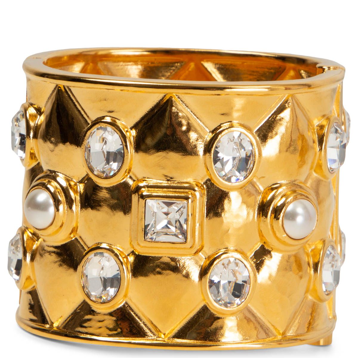 CHANEL RHINESTONE CUFF BRACELET