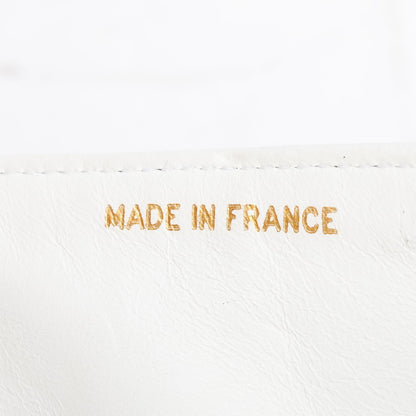 Chanel White Quilted Lambskin Leather Classic Medium Double Flap Bag