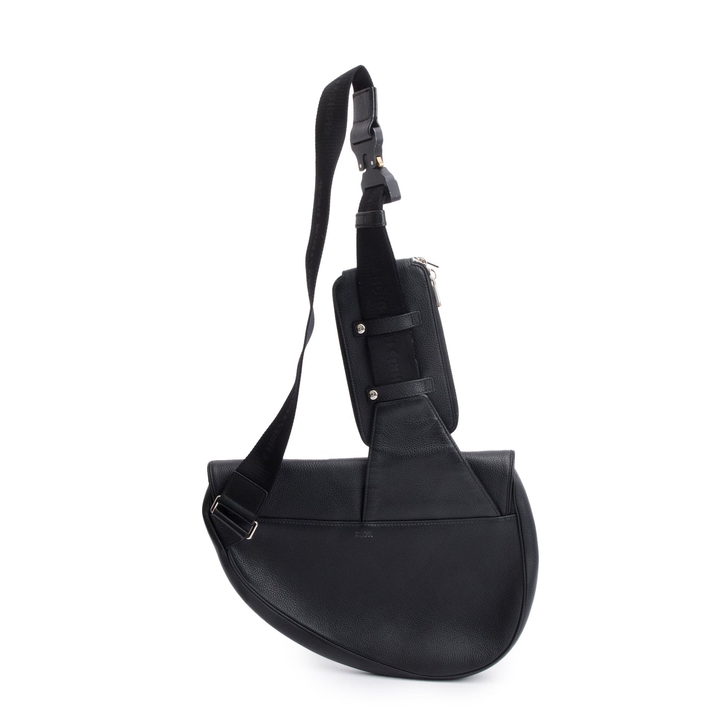 Christian 2020 Dior Black Leather Saddle Bag
