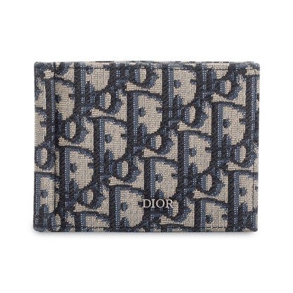 Christian 2021 Dior Oblique Wallet with Bill Clip