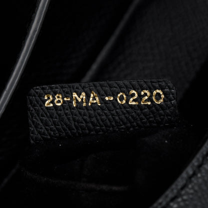 Christian Dior 2020 Black Calfskin Leather Mini Saddle Bag