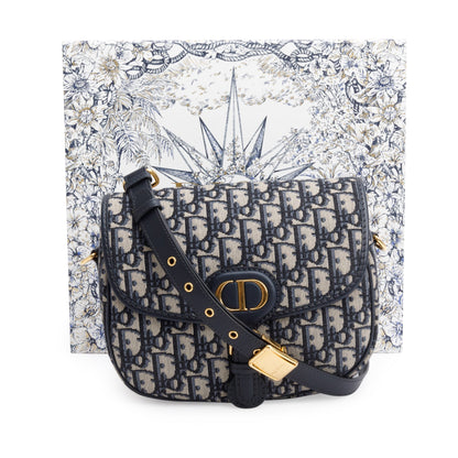 Christian Dior 2020 Blue Oblique Jacquard Medium Bobby Bag