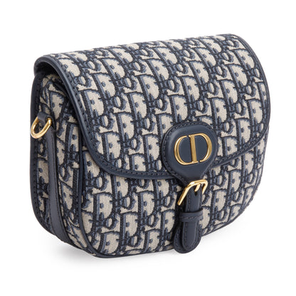 Christian Dior 2020 Blue Oblique Jacquard Medium Bobby Bag