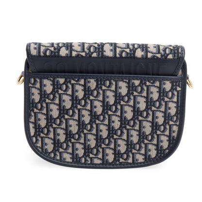 Christian Dior 2020 Blue Oblique Jacquard Medium Bobby Bag