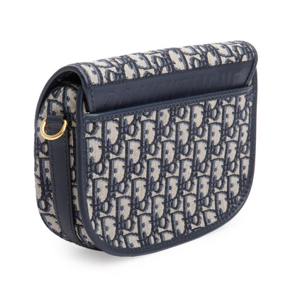 Christian Dior 2020 Blue Oblique Jacquard Medium Bobby Bag